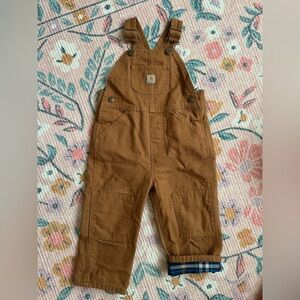 Carhartt flannel lined overalls
